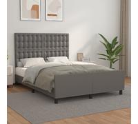 vidaXL Giroletto con Testiera Grigio 140x200 cm in Similpelle