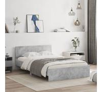 vidaXL Giroletto con Testiera Grigio Cemento 120x200 cm