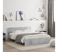vidaXL Giroletto con Testiera Grigio Cemento 140x200 cm