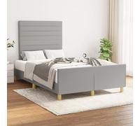 vidaXL Giroletto con Testiera Grigio Chiaro 120x200 cm in Tessuto