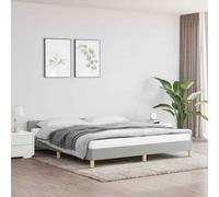 AX Giroletto Grigio 203x166x50cm Testiera Doghe truciolare Letto Legno + 347423
