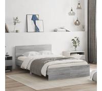 vidaXL Giroletto con Testiera Grigio Sonoma 120x190 cm
