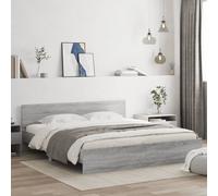 vidaXL Giroletto con Testiera Grigio Sonoma 160x200 cm