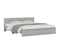 vidaXL Giroletto con Testiera Grigio Sonoma 160x200 cm