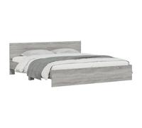 vidaXL Giroletto con Testiera Grigio Sonoma 200x200 cm