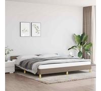 vidaXL Giroletto con Testiera Grigio Tortora 200x200 cm in Tessuto