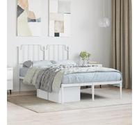 vidaXL Giroletto con Testiera in Metallo Bianco 120x200 cm