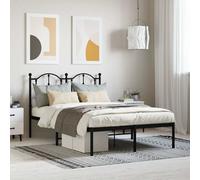 AX Giroletto Nero 207x125x97cm Testiera Doghe Letto Dormire Elegante News 353437