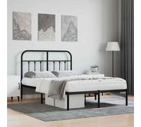 VIDAXL - Giroletto Con Testiera In Metallo Nero 120x200 Cm - SPEDIZIONE GRATUITA