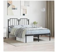 VIDAXL - Giroletto Con Testiera In Metallo Nero 120x200 Cm - SPEDIZIONE GRATUITA