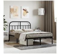 VIDAXL - Giroletto Con Testiera In Metallo Nero 120x200 Cm - SPEDIZIONE GRATUITA