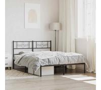 AX Giroletto Nero 196x146x90cm Testiera Ospiti Dormire Doghe Camera Nuovo 355267