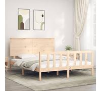 vidaXL Giroletto con Testiera King Size in Legno Massello