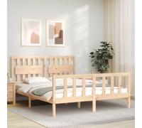 vidaXL Giroletto con Testiera King Size in Legno Massello