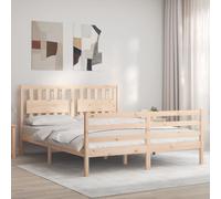 vidaXL Giroletto con Testiera King Size in Legno Massello