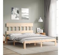 vidaXL Giroletto con Testiera King Size in Legno Massello
