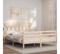 vidaXL Giroletto con Testiera King Size in Legno Massello