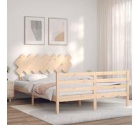 vidaXL Giroletto con Testiera King Size in Legno Massello