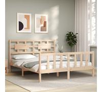 vidaXL Giroletto con Testiera King Size in Legno Massello