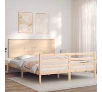 vidaXL Giroletto con Testiera King Size in Legno Massello
