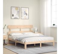 vidaXL Giroletto con Testiera King Size in Legno Massello