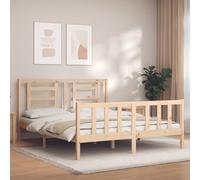 VIDAXL - Giroletto con Testiera King Size in Legno Massello - SPEDIZIONE GRATUITA