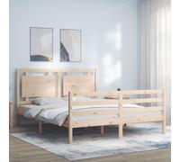 VIDAXL - Giroletto con Testiera King Size in Legno Massello - SPEDIZIONE GRATUITA