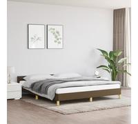 vidaXL Giroletto con Testiera Marrone Scuro 180x200 cm in Tessuto