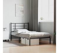VIDAXL - Giroletto Con Testiera Metallo Bianco 100x190 Cm