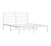 vidaXL Giroletto con testiera in metallo bianco 140x190 cm