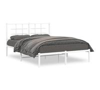 VIDAXL - Giroletto Con Testiera Metallo Bianco 140x190 Cm