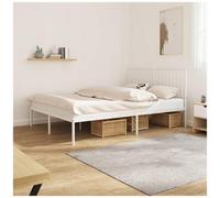 VIDAXL - Giroletto Con Testiera Metallo Bianco 140x190 Cm - SPEDIZIONE GRATUITA