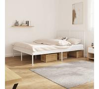 VIDAXL - Giroletto Con Testiera Metallo Bianco 140x190 Cm - SPEDIZIONE GRATUITA