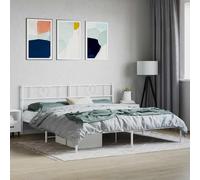 vidaXL Giroletto con Testiera Metallo Bianco 180x200 cm
