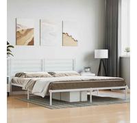 AX Giroletto Bianco 207x198x90cm Testiera Doghe Ospiti Elegante Dormire + 352374