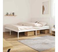 vidaXL Giroletto con Testiera Metallo Bianco 193x203 cm