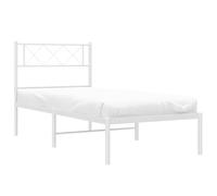 AX Giroletto Bianco 207x84.5x90cm Testiera Ospiti Gambe Doghe Camera News 372317