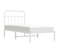 VIDAXL - Giroletto Con Testiera Metallo Bianco 90x190 Cm - SPEDIZIONE GRATUITA