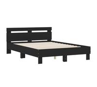 vidaXL Giroletto con Testiera Nero 120x190 cm in Legno Multistrato