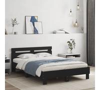 vidaXL Giroletto con Testiera Nero 120x200 cm in Legno Multistrato