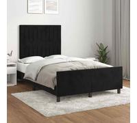 VIDAXL - Giroletto Con Testiera Nero 120x200 Cm In Velluto - SPEDIZIONE GRATUITA