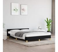 AX Giroletto Nero 193x146x50cm Testiera Doghe truciolare Elegante Legno 347409