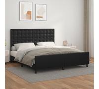 vidaXL Giroletto con Testiera Nero 180x200 cm in Similpelle