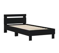 vidaXL Giroletto con Testiera Nero 90x200 cm in Legno Multistrato