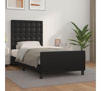 VIDAXL - Giroletto Con Testiera Nero 90x200 Cm In Similpelle - SPEDIZIONE GRATUITA