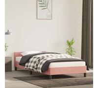VidaXL Giroletto con Testiera Rosa 80x200 cm in Velluto