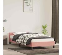 VIDAXL - Giroletto con Testiera senza Materasso Rosa 90x200 cm Velluto