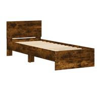 VIDAXL - Giroletto Con Testiera Rovere Fumo 75x190 Cm Legno Multistrato - SPEDIZIONE GRATUITA