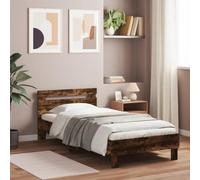 vidaXL Giroletto con Testiera Rovere Fumo 75x190 cm Legno Multistrato