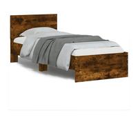vidaXL Giroletto con Testiera Rovere Fumo 90x190 cm Legno Multistrato